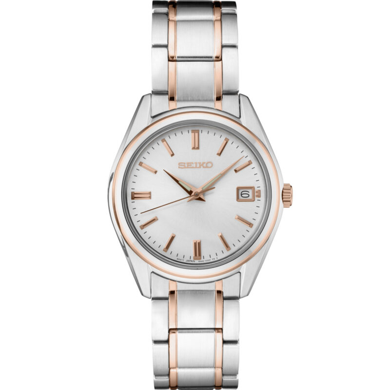 Seiko Ladies' Stainless Steel Watch with Rose Gold Bracelet