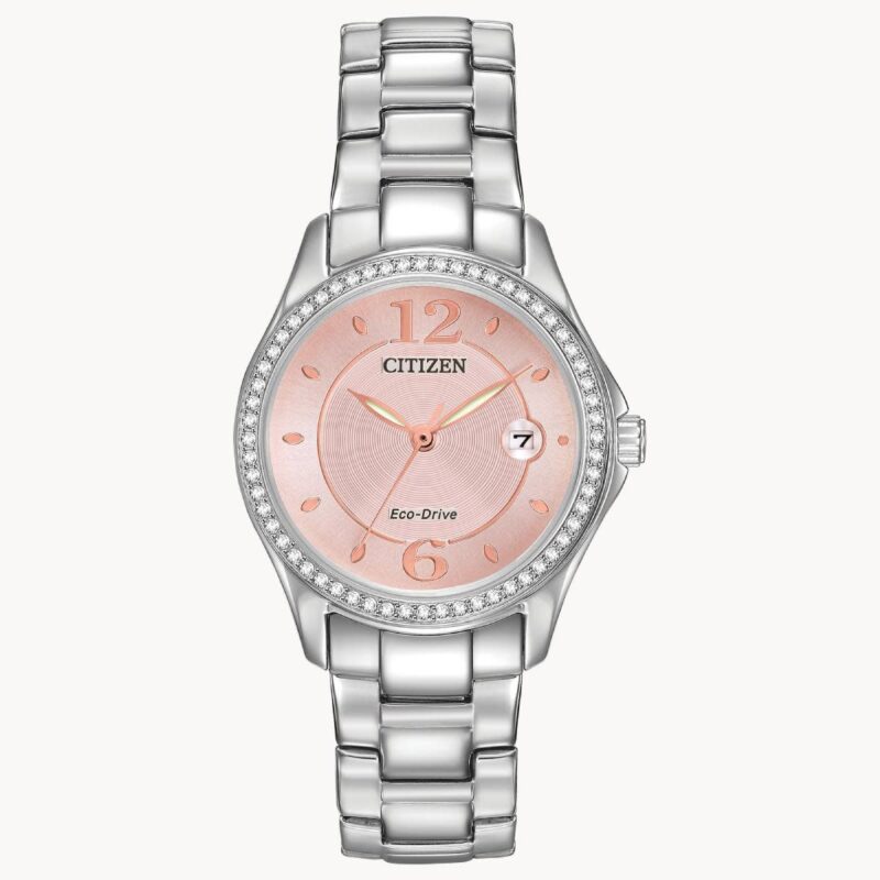 Citizen Silhouette Crystal Eco Drive Stainless Steel Pink Dial FE1140-86X