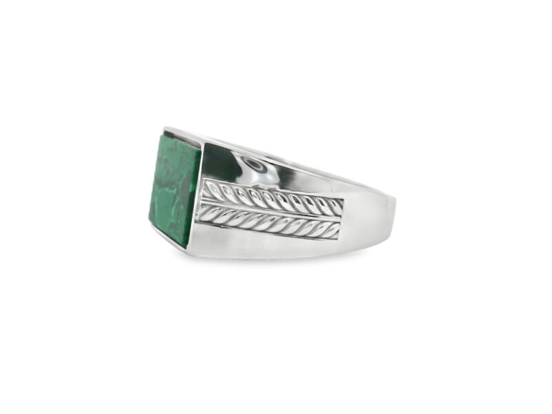 Sterling Silver Malachite Ring - Image 2