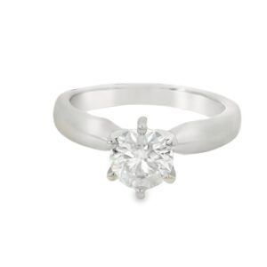14K White Gold 0.75 ctw VS1 Round Lab-Grown Diamond Engagement Ring