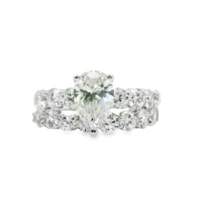 14K 4ct Lab Grown Diamond Engagement Bridal Set