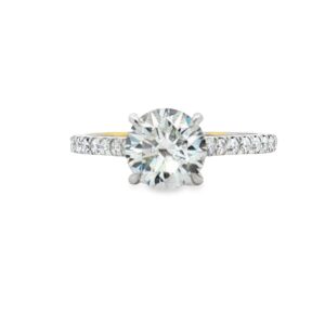 14K Yellow Gold Lab Grown Round Diamond Engagement Ring