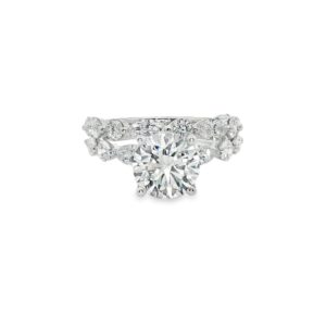 14K White Gold Women’s Engagement Ring with Lab-Grown Diamonds Set - 2.04ct Center Stone, 2.05ct Total Weight