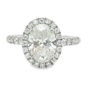 14K White Gold 1.77 Carat Lab Grown Diamond Oval Engagement Ring