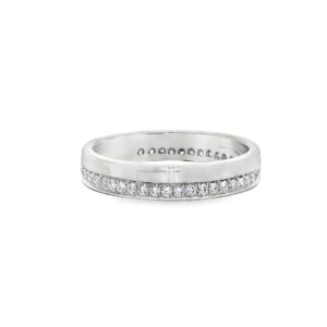 18K White Gold Diamond Ring Wedding Band