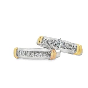 10K Gold Women's Wedding Band with Round Diamonds, 0.54CTW