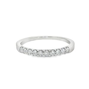 14K Yellow Gold Diamond Wedding Band Prong Set Band 0.25 ctw