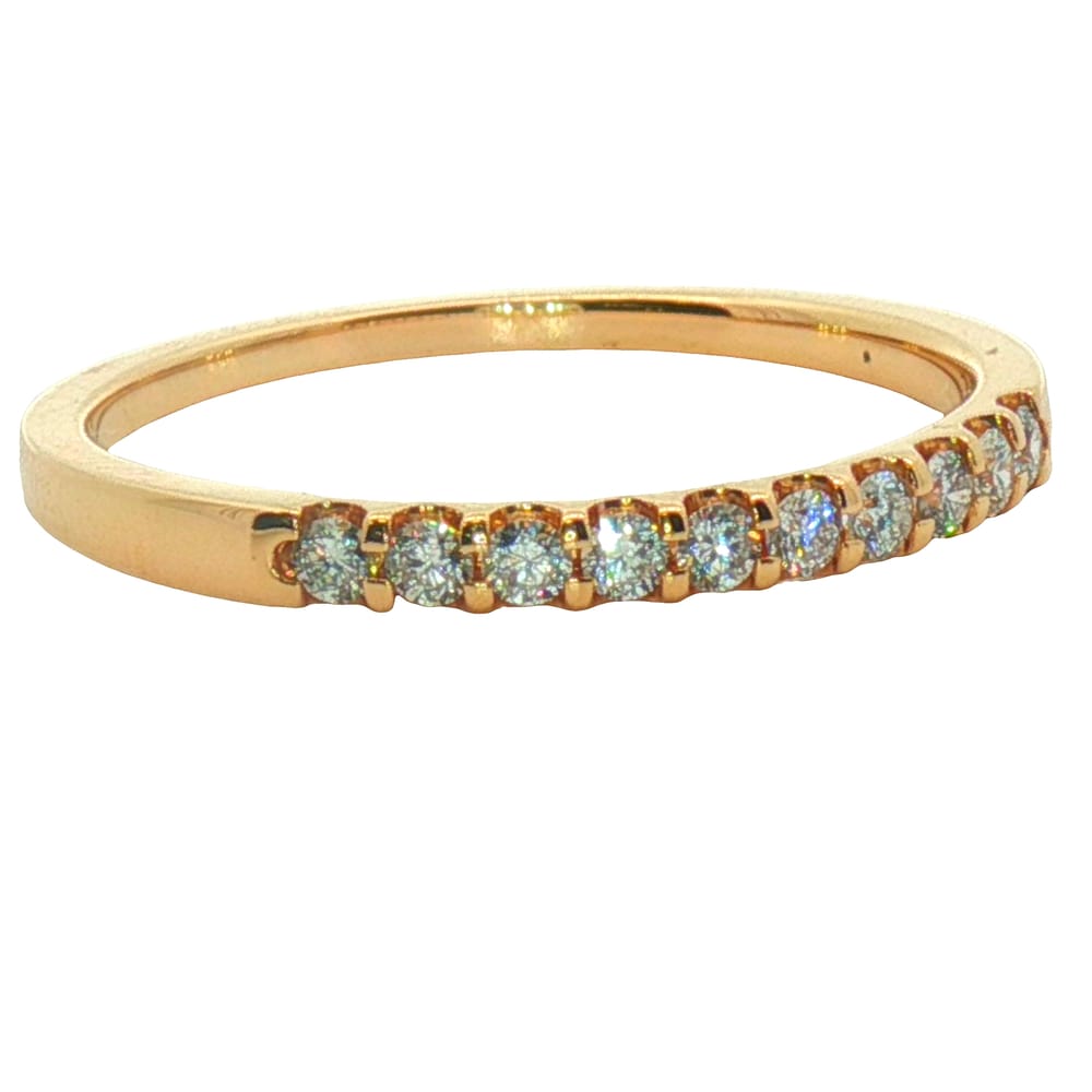 14K Yellow Gold Diamond Prong Set Band 0.20ctw