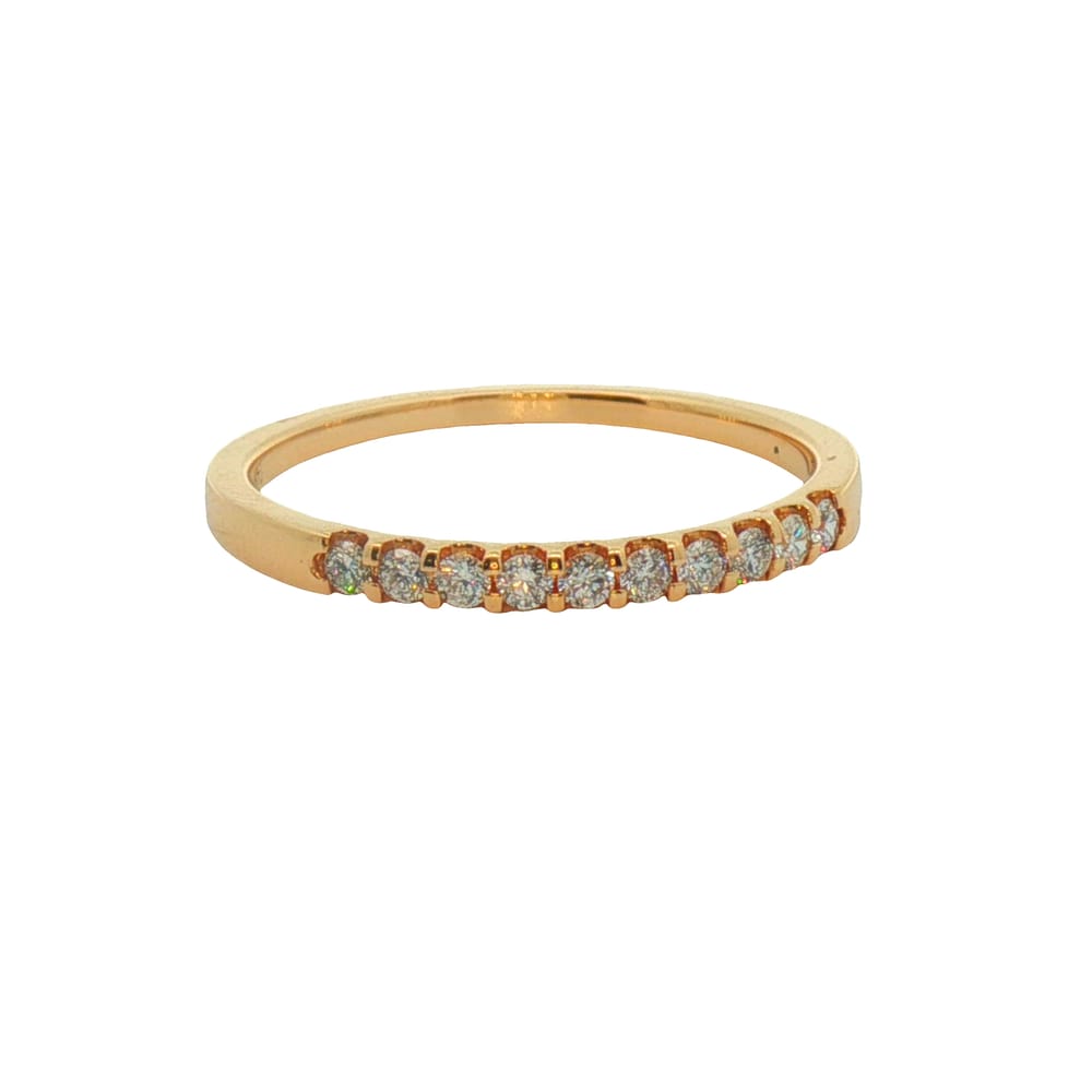 14K Yellow Gold Diamond Prong Set Band 0.20ctw