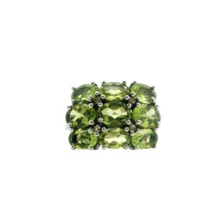 Sterling Silver Peridot Ring Size 6.5