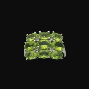 Sterling Silver Peridot Ring Size 6.5