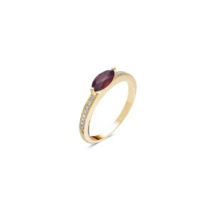 07-00328 14K YG Garnet .60 16RD=.10