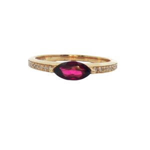 07-00328 14K YG Garnet .60 16RD=.10