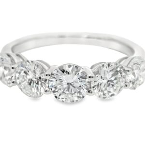 14K White Gold 5 Lab Grown Diamond 2ct Ring