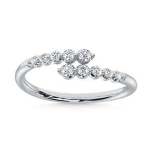 10K White Gold Lab Grown Diamond 1/5 Ct.Tw. Fashion Ring