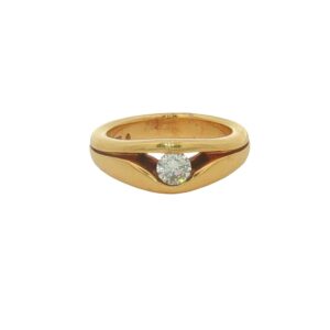 18K Yellow Gold Women's Diamond Ring - 0.35 ctw
