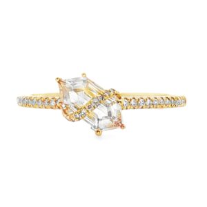 14K YG White Topaz .92ct