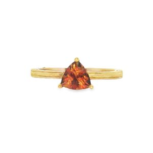 10KT Yellow Gold Trillion Citrine Ring