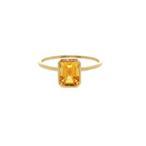 14K Yellow Gold Citrine 5x7mm Fashion Ring
