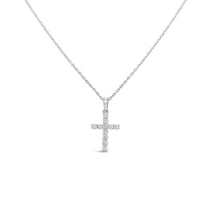 99-00163 14k dia (11) .5ct 2.3g 16" cross