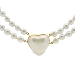 Necklace 14kYG 16" double strand Mabe Pearl