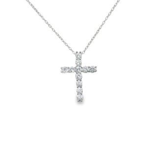 18 Inch Cable Chain with Cubic Zirconia Cross