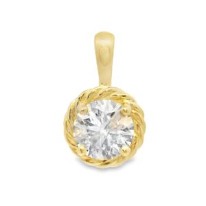 14K Yellow Gold 1.10ct Lab Grown Diamond Pendant