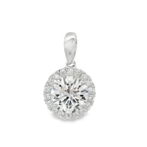 14K Gold Classic Lab-Grown Diamond Pendant with VS1 Clarity