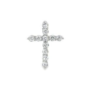 Cubic Zirconia Cross Pendant - 0.5 Inches