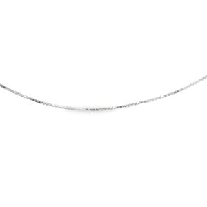 14K White Gold 16 Inch Box Chain