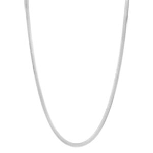 Silver Oval Snake Chain - 4.2mm - 20 Inches