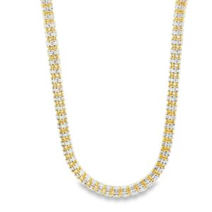 Gold Over Silver Ice Chain - 5mm - 22 Inches