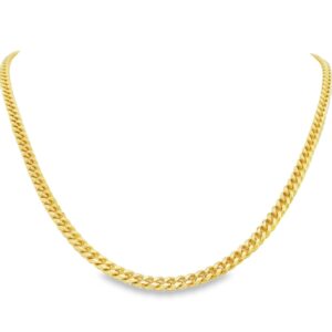 14K Yellow Gold 22" 2.2mm Gourmette Chain with Lobster Lock