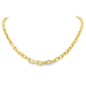 14K Gold Yellow 20-Inch French Cable Chain