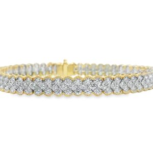 14K Yellow Gold 7.3ct Diamond Fashion Bracelet