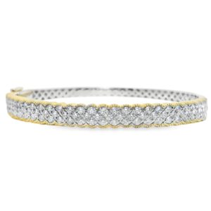 14k Two Toned 2.5ct Hard Bangle