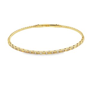 14K Diamond Fashion Flex Bangle