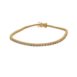 14K Yellow Gold Tennis Bracelet with 74 Diamonds, 2.50 ctw, 7.28g