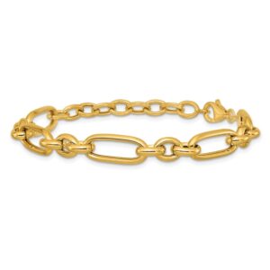 Leslie's 14K Polished Fancy Link Bracelet