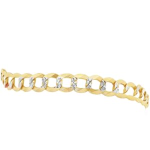 14K Yellow Gold D/C Curb Bracelet