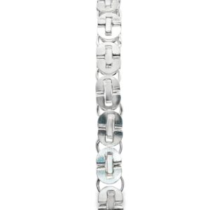 Sterling Silver Fancy Link Mens Bracelet