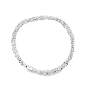 8" Silver Byzantine Bracelet 8.35g