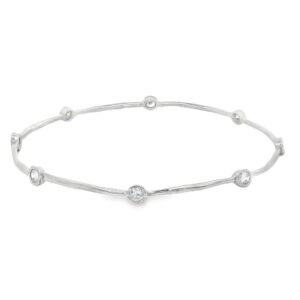 Cubic Zirconia Flower Style Bangle