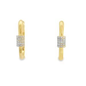 14K Yellow Gold Diamond Earrings