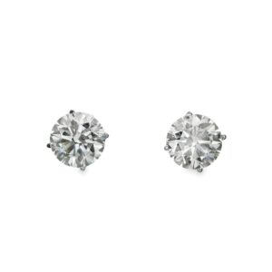 14K Gold 2.25 CT Lab-Grown Diamond VS1 Round Stud Earrings for Women