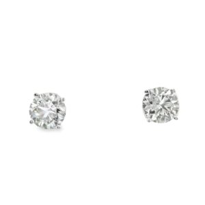 14K White Gold 1.50CT Diamond Stud Earrings