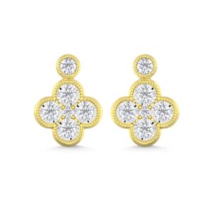 10K Yellow Gold Lab Grown Diamond 1/4 Ct.Tw. Fashion Earrings