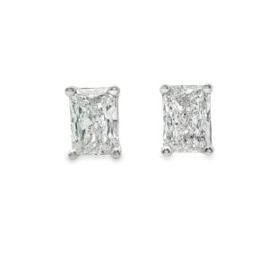Diamond Radiant Earrings by Tasha R. - 14K Gold, 2.18 ct, E-F Color, VS1- Clarity
