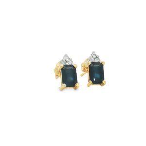 Sapphire 3 Dia Earrings