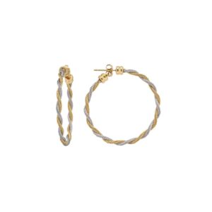 Yellow Gold PVD Steel Love Twist Earrings 03-804-1279-0